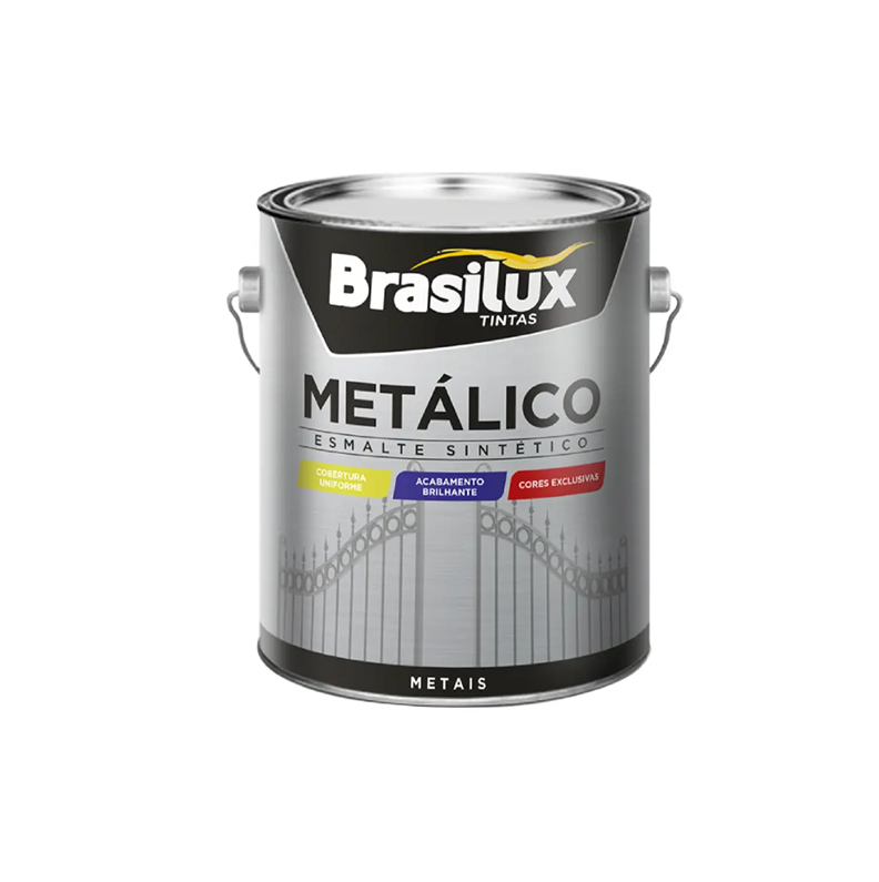 Tinta Esmalte Sintético Metálico Dourado Brasilux