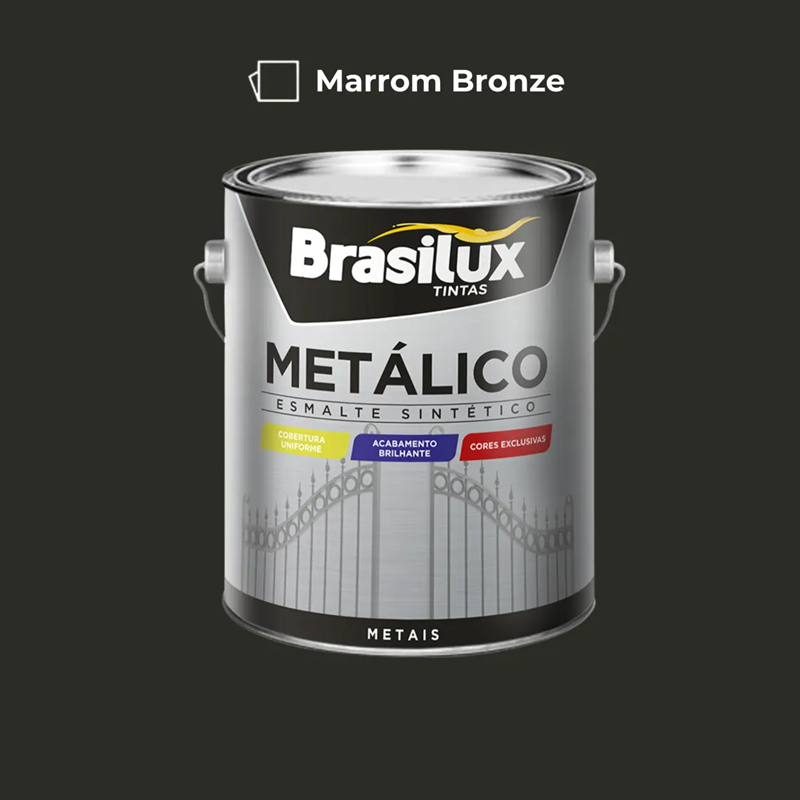 Tinta Esmalte Sintético Metálico Dourado Brasilux